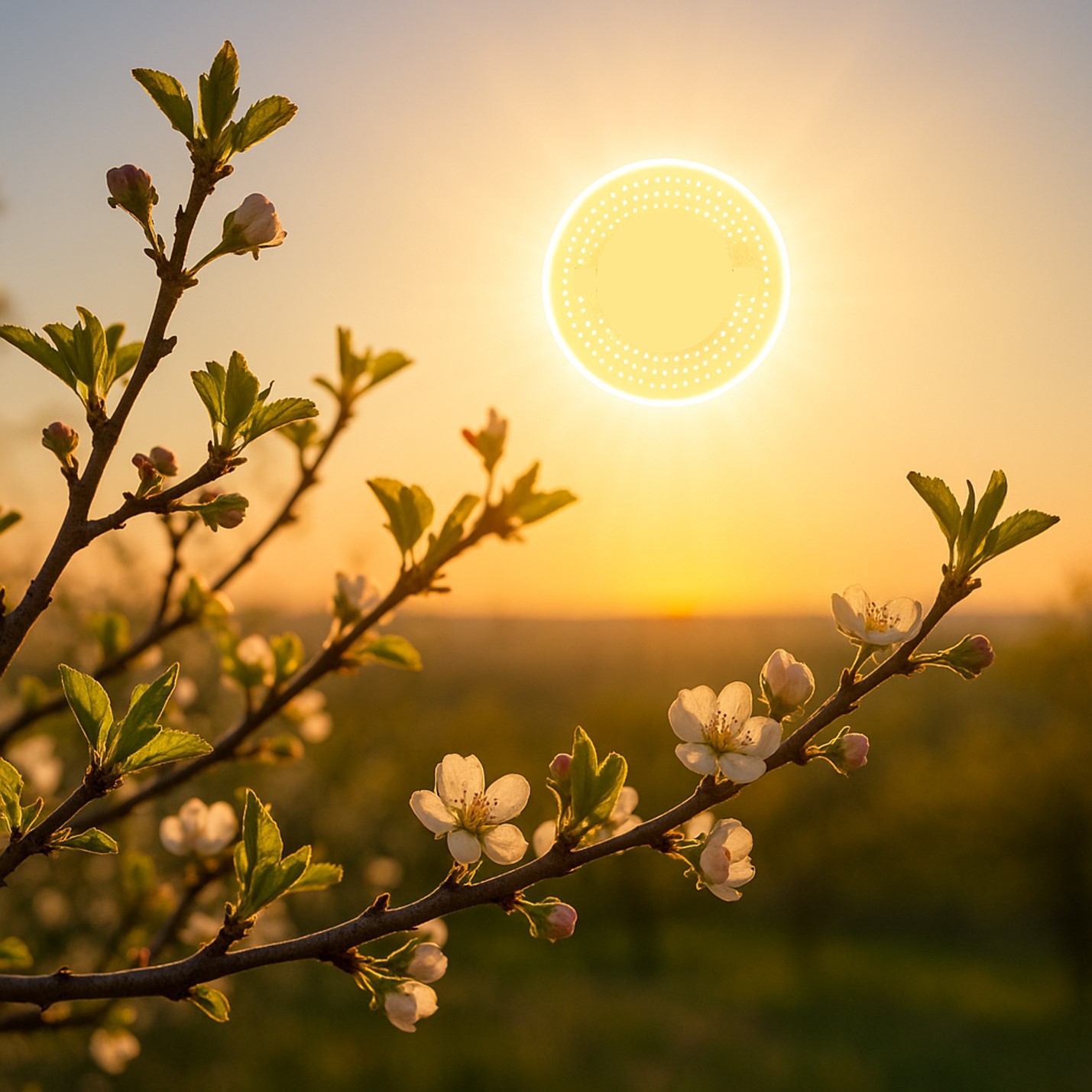 Sanftes Licht – Blütenzweige im Gegenlicht